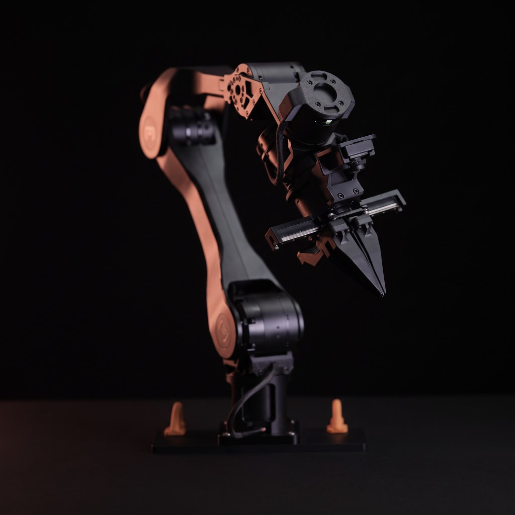 Metal Arm, dark studio shot